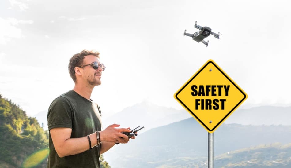 image of person flying a drone
