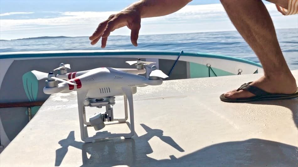 Practice Fly With Drone Over Water Practice Fly With Drone Over Water