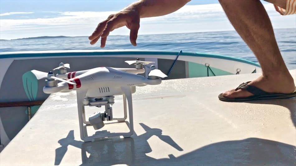 Practice Fly With Drone Over Water